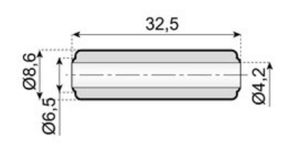 Roller Ø8,6 L=32,5, green roller