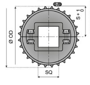 Drivhjul (delbart) Z=28 40x40