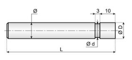 SYSTEMPLAST Adjusting rod Ø16