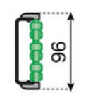 Roller guide (zinc plated profile) L=2000, green rollers