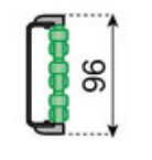 Roller guide (zinc plated profile) L=3000, green rollers