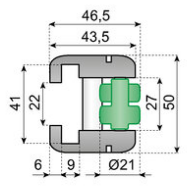 SYSTEMPLAST Roller guide green