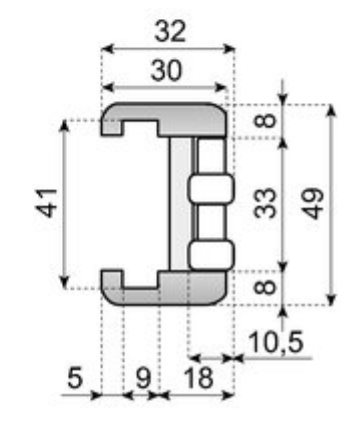 SYSTEMPLAST Roller guide white