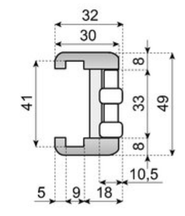 SYSTEMPLAST Roller guide green