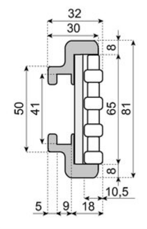 SYSTEMPLAST Roller guide white