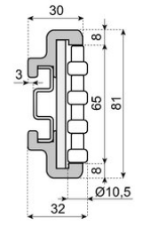 Assembled roller guide L=3m