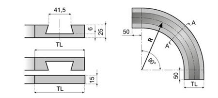 Curve 1-track R500 A100 (Bevel)