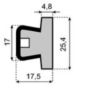 SYSTEMPLAST Wear strip H=25,4