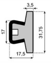 SYSTEMPLAST Guide rail H=31,75