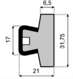 SYSTEMPLAST Guide rail H=31,75