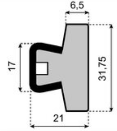 SYSTEMPLAST Guide rail H=31,75