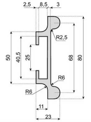 SYSTEMPLAST list svart