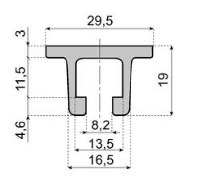 SYSTEMPLAST Wear strip aluminum