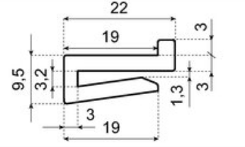 Profillist 19S00016NS-30M i Nolu-S