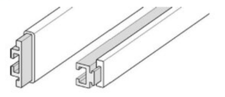 Guide rail H=20 (white)