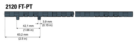 Straight running modular belt LFG2120FT W=85 (Positrack)