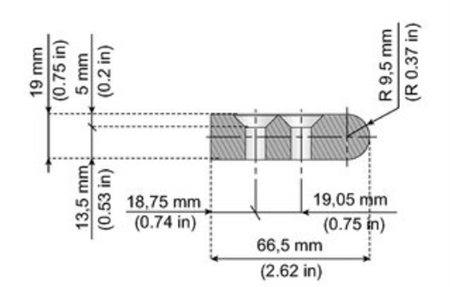 Nose bar L=1200 mm